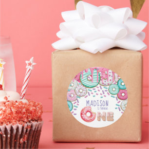 Sticker Rond Jour d'anniversaire de naissance d'une beigne pers
