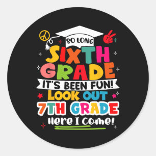 Sticker Rond Jour De 6E Année Diplômée Garçons Filles Ki