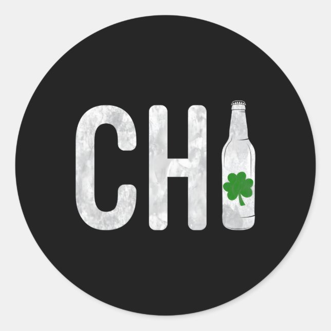 Sticker Rond Jour de Chi Chicago Beer (Devant)