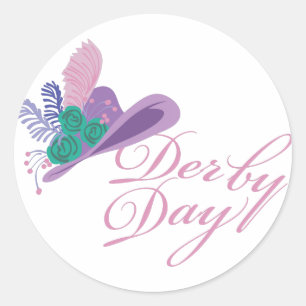 Sticker Rond Jour de Derby de casquette de dames de Kentucky