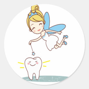 Sticker Rond Jour de fée de dent - jour d'appréciation