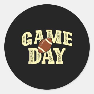 Sticker Rond Jour de jeu Football Team Sports Vintage