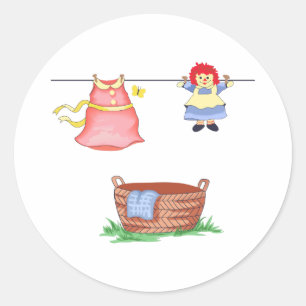 STICKER ROND JOUR DE LA BLANCHISSERIE