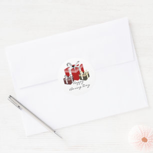 Sticker Rond Jour de la boxe Cadeau employé