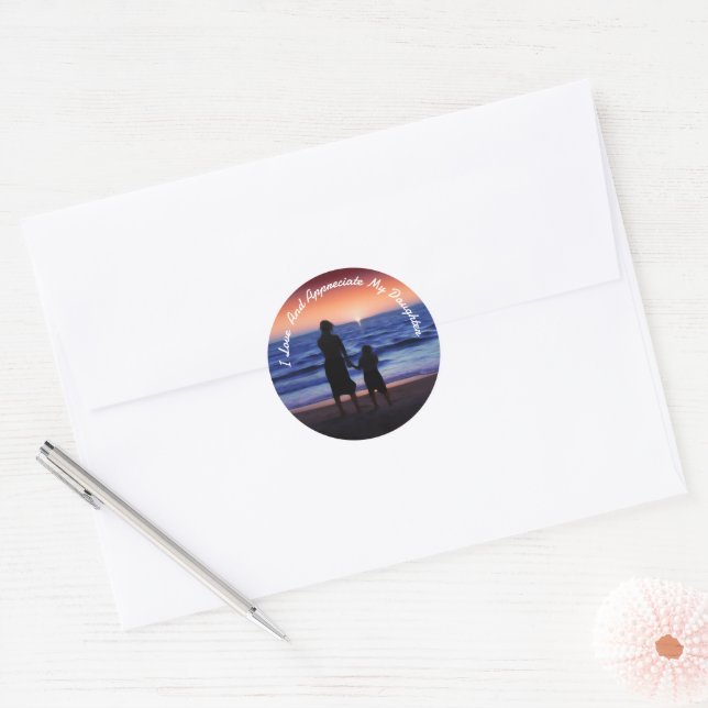 Sticker Rond Jour de la fille (Enveloppe)