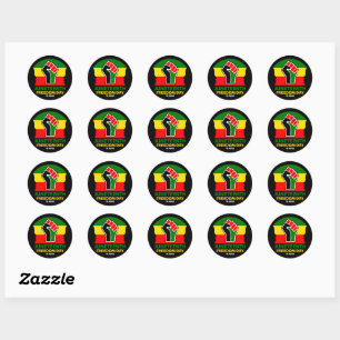 Sticker Rond Jour de la Liberté - Histoire noire 