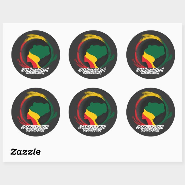 Sticker Rond Jour de la Liberté - Histoire noire (Feuille)