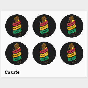 Sticker Rond Jour de la Liberté - Histoire noire