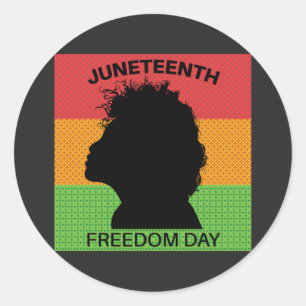 Sticker Rond Jour de la Liberté, Motif du drapeau