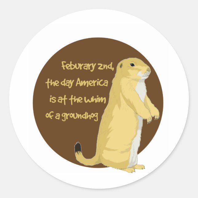 Sticker Rond Jour de la marmotte (Devant)