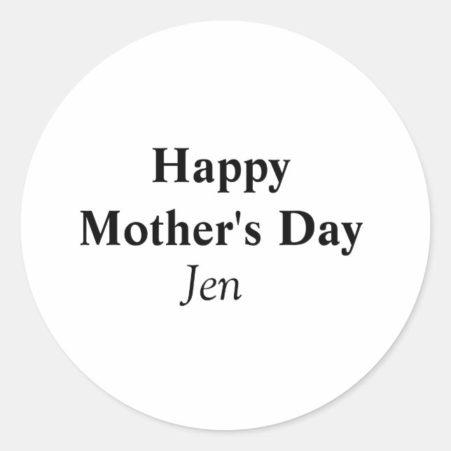 Sticker Rond jour de la mère ajouter votre nom image texte modi (Devant)