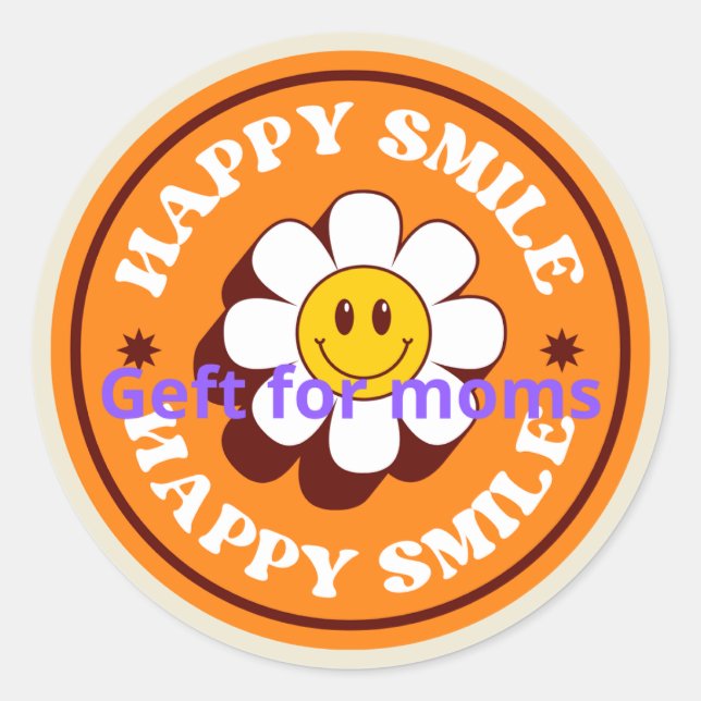 Sticker Rond Jour de la mère de l'autocollant (Devant)