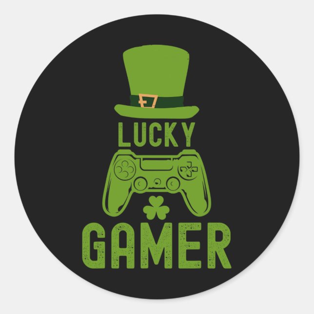 Sticker Rond Jour de la Saint Patrick Tee Shamrock St Patrick L (Devant)