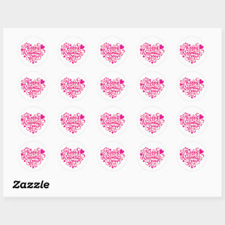 Sticker Rond Jour de la Saint Valentin