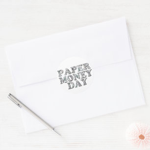 Sticker Rond Jour de l'argent papier