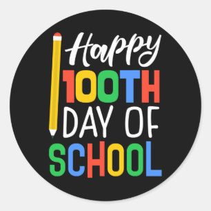 Sticker Rond Jour De L'École Pour Les Enseignants Enfants