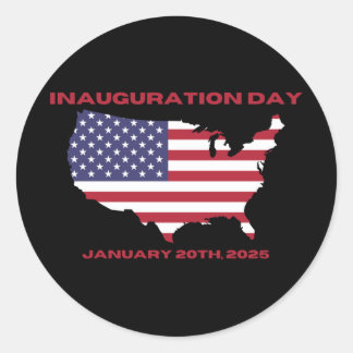 Sticker Rond Jour De L'Inauguration Du Président 2025 Pour Les