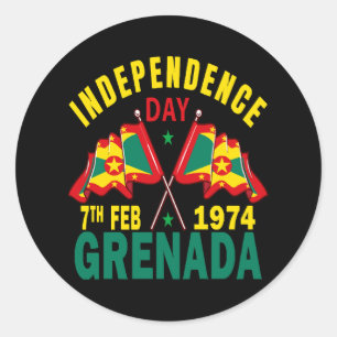 Sticker Rond Jour de l'indépendance de la Grenade