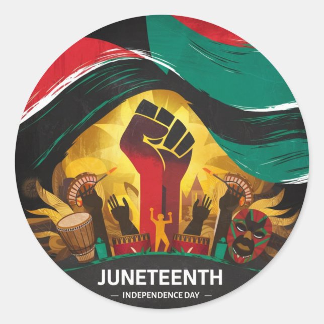 Sticker Rond Jour de l'Indépendance du 11 juin (Devant)