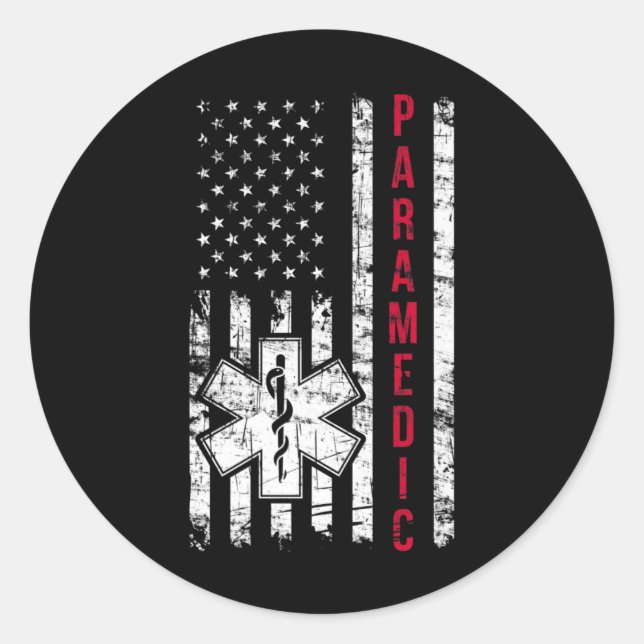 Sticker Rond Jour de l'indépendance du drapeau américain parame (Devant)