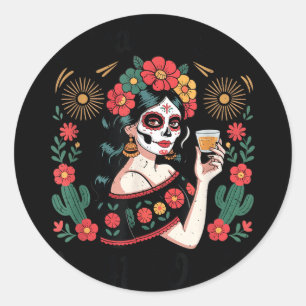 Sticker Rond jour de l'indépendance du mexique viva-mexico cabr