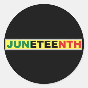 Sticker Rond Jour de l'Indépendance noire du 11 juin
