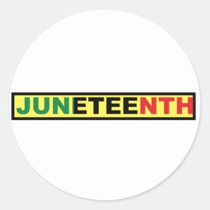 Sticker Rond Jour de l'Indépendance noire du 11 juin