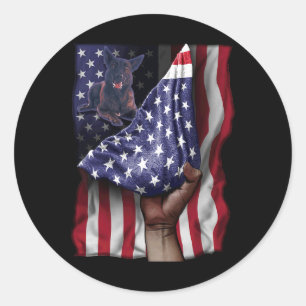 Sticker Rond Jour De L'Indépendance Us Drapeau Néerlandais Berg