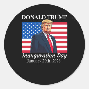 Sticker Rond Jour de l'investiture Donald Trump 2025