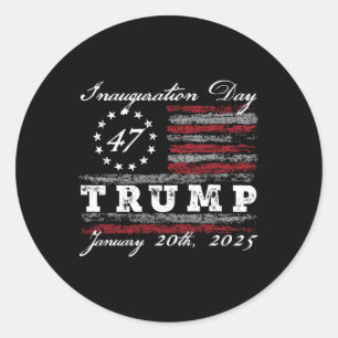 Sticker Rond Jour de l'investiture du président Donald Trump 20