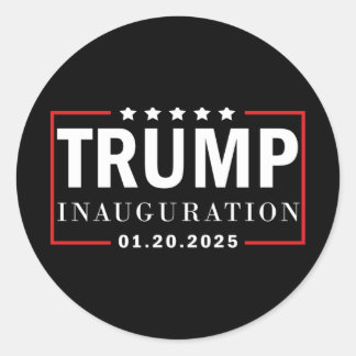 Sticker Rond Jour de l'investiture du président Trump 20 janvie