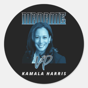 Sticker Rond Jour de l'investiture Madame la Vice-présidente Ka