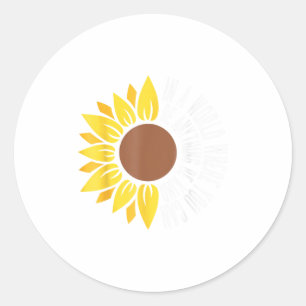 Sticker Rond Jour de l'Unité des tournesols Orange Anti-harcèle