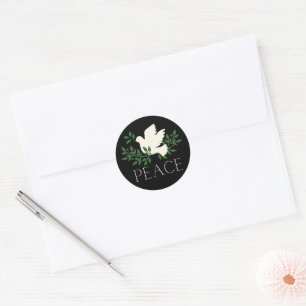Sticker Rond Jour de Noël de Peace Dove