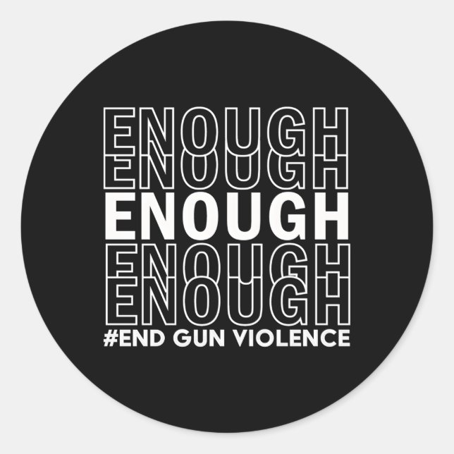 Sticker Rond Jour de sensibilisation à la violence des armes de (Devant)