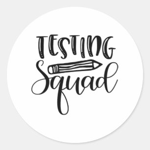 Sticker Rond Jour de test de Squad Enseignant