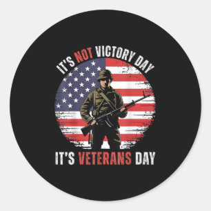 Sticker Rond Jour des anciens combattants Ce n’est pas la victo