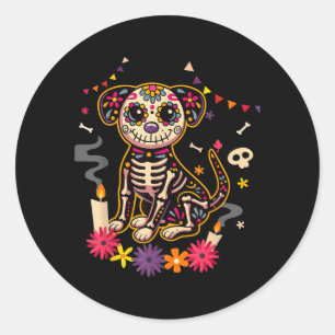 Sticker Rond Jour des chiens mexicains de l'Agence gouvernement
