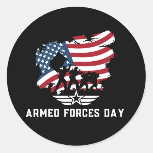 Sticker Rond Jour des forces armées