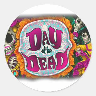 Sticker Rond Jour des morts