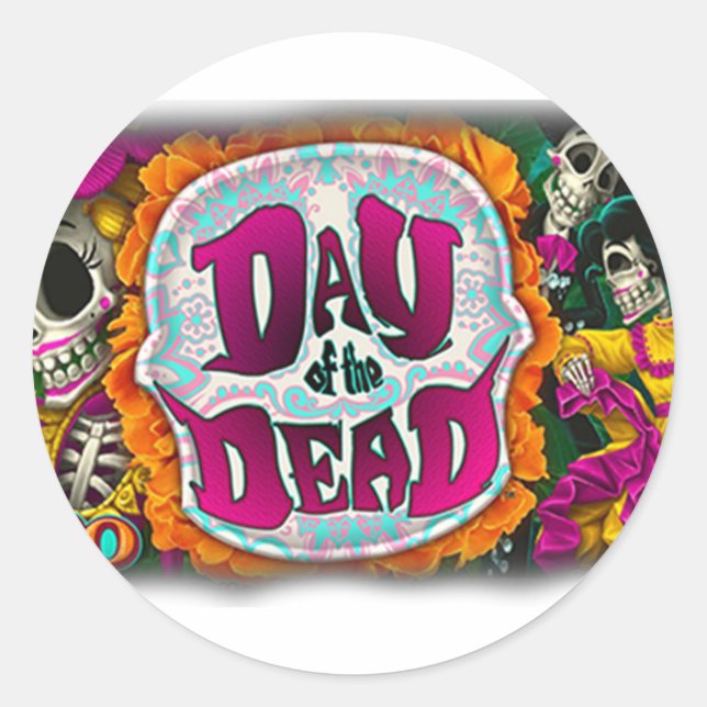 Sticker Rond Jour des morts (Devant)