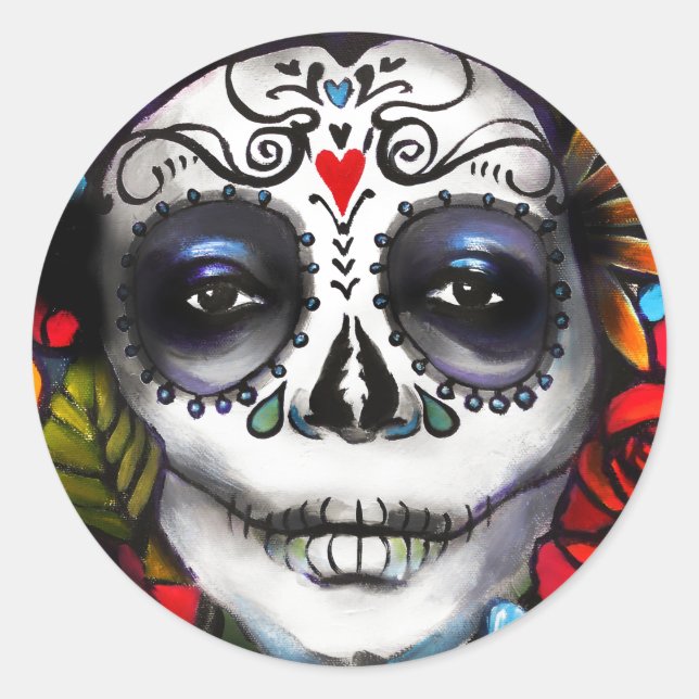 Sticker Rond Jour des morts (Devant)