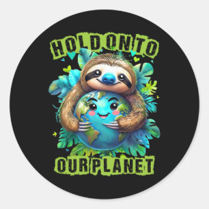Sticker Rond Jour des terres 2025 Tenez-Vous À Notre Planète Mi