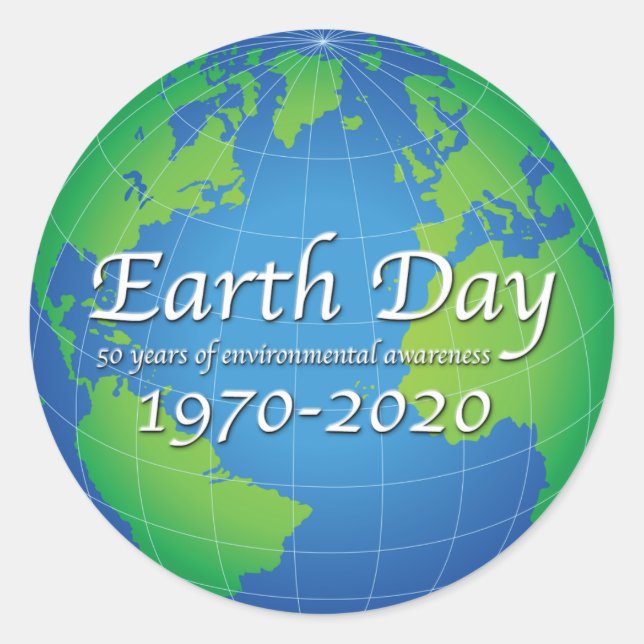 Sticker Rond Jour des terres 50 Anniversaire 2020 (Devant)
