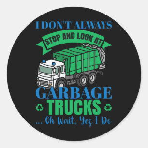 Sticker Rond Jour des terres Camion Kids Garge