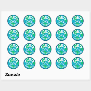Sticker Rond JOUR DES TERRES CHAQUE JOUR Planète artisanale