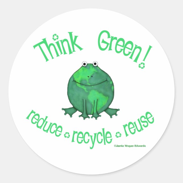 Sticker Rond Jour des terres De l'environnement (Devant)