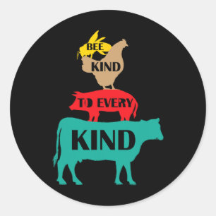 Sticker Rond Jour des terres Planet végétarien Végétarien De l'