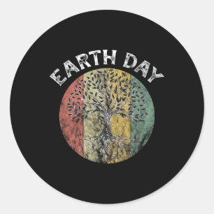 Sticker Rond Jour des terres Planète Anniversaire Jour des terr