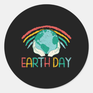 Sticker Rond Jour des terres Rainbow Globe